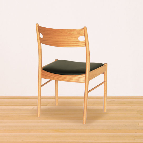 オーク材 後ろから